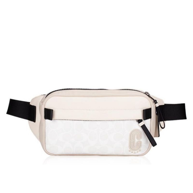 Coach Edge Belt Bag In Signature Canvas - Chalk Steam(2339)