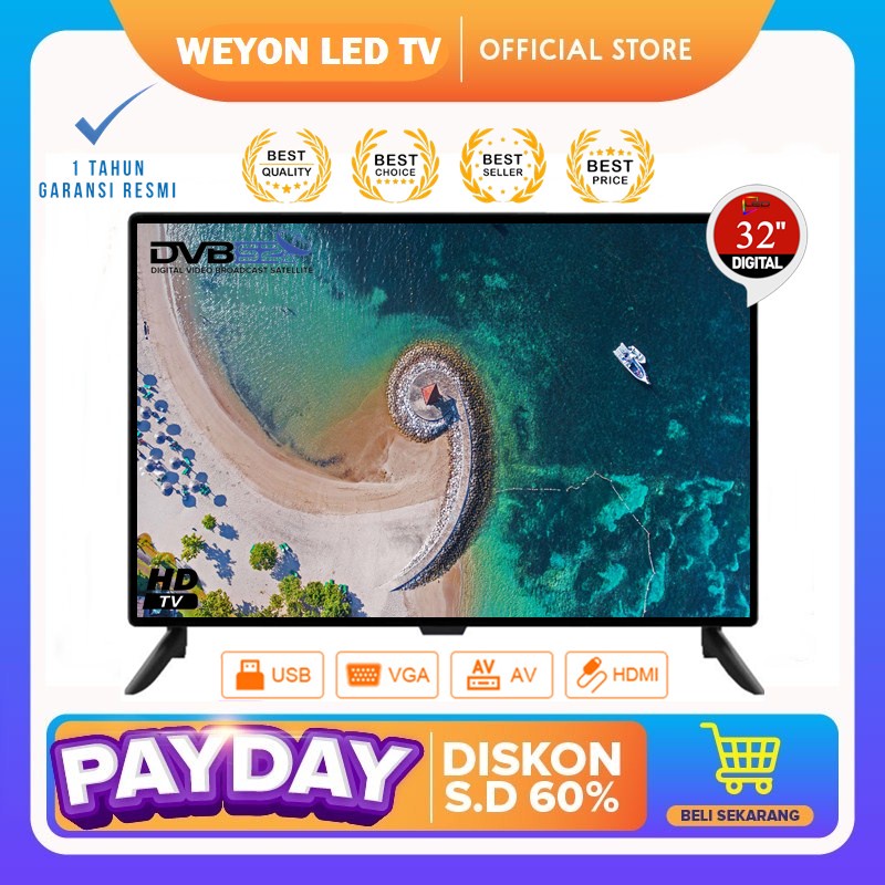 TV 32 inch Ready LED Televisi HD TV (TCLG-W32A)