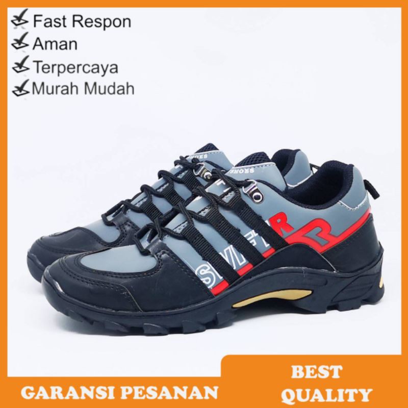 Leedoo Sepatu Hiking Pria Sneakers Gunung Anti Air Outdoor Shoes