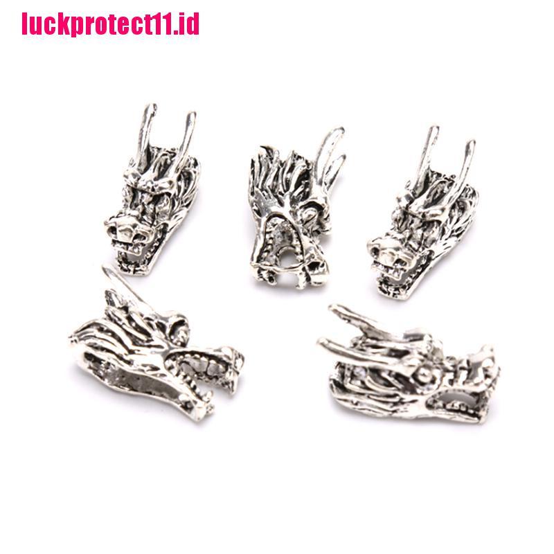 (LUCK) 5pcs / set Cincin Rambut Kepang Gimbal Model Kepala Naga