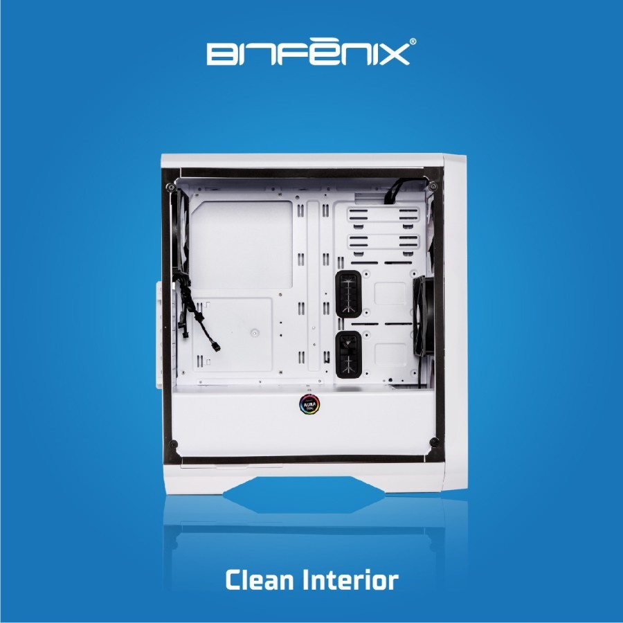 Casing Komputer Gaming Bitfenix Enso Mesh White Free 4Fan ARGB