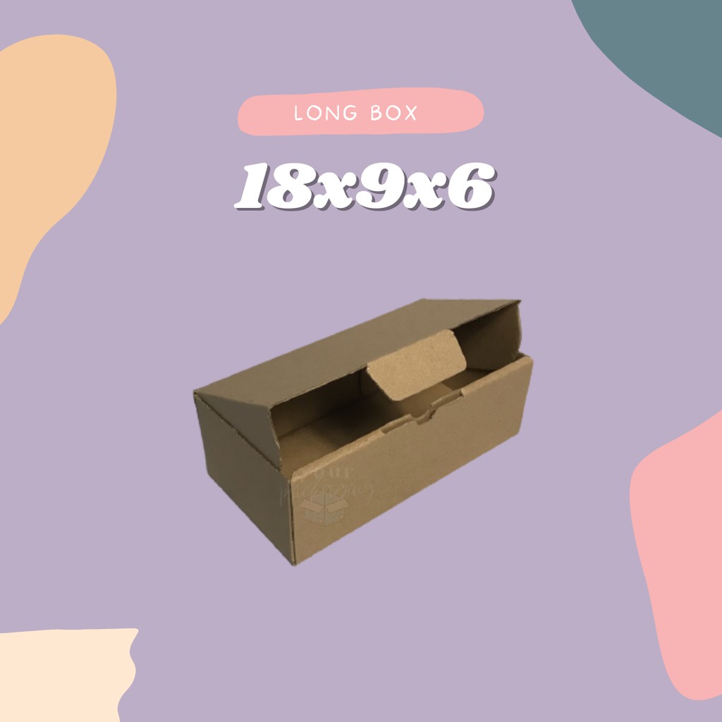 

LONG BOX 18x9x6 // DUS CORRUGATED DIE-CUT E-FLUTE // KARDUS MURAH KEMASAN OLSHOP // DUS KEMASAN
