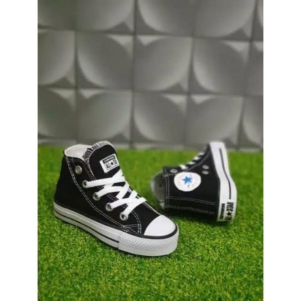 BEST SELLER!! SEPATU ANAK CONVERSE ALL STAR MODEL TINGGI / SEPATU SEKOLAH ANAK / SEPATU ANAK LAKI LAKI / SEPATU ANAK PEREMPUAN / SEPATU SEKOLAH HITAM