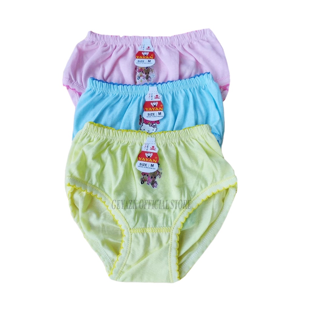 6Pcs Celana Dalam Anak Cewek Polos Cd Anak Perempuan