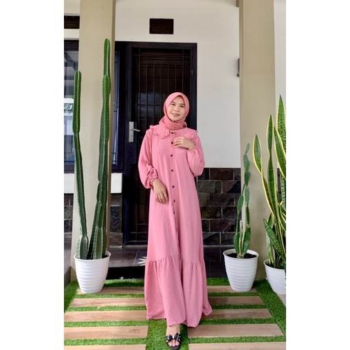 Gamis crinkle uragiri, Gamis crinkle terbaru, Gamis uragiri, Gamis crinkle uragiri rubiah , Gamis te