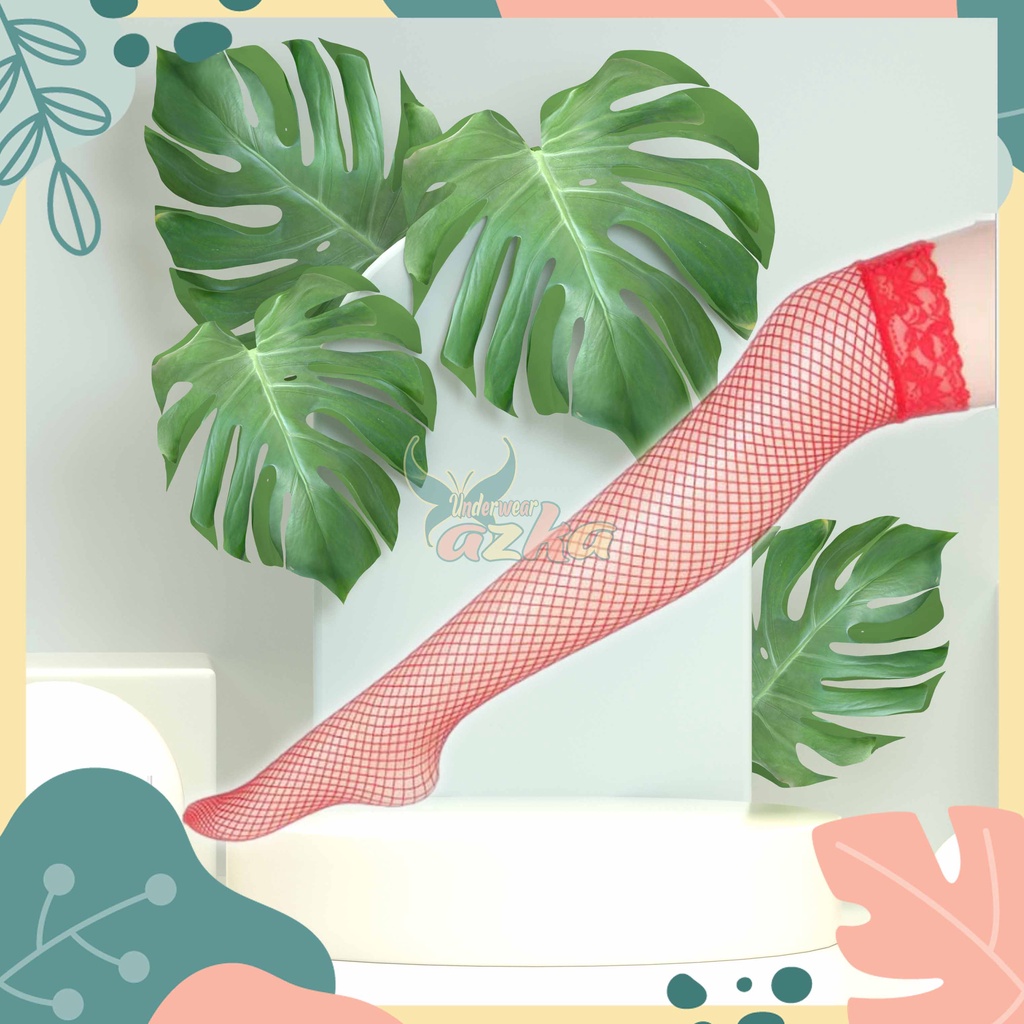 Stocking Jaring|Pakaian Wanita Dewasa|Stocking Renda Sampai Paha