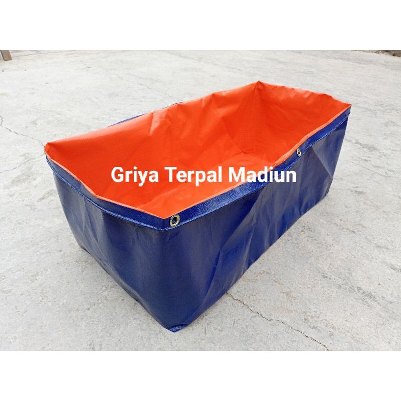 Terpal kolam ikan A5 1x50x50 / 100x50x50 kolam terpal korea