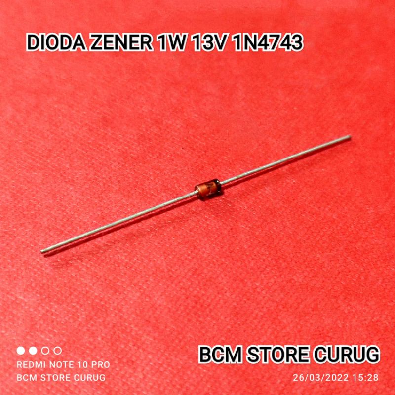 10 Buah Dioda 1 Watt 13V Dioda Zener 13V IN4743 1N4743