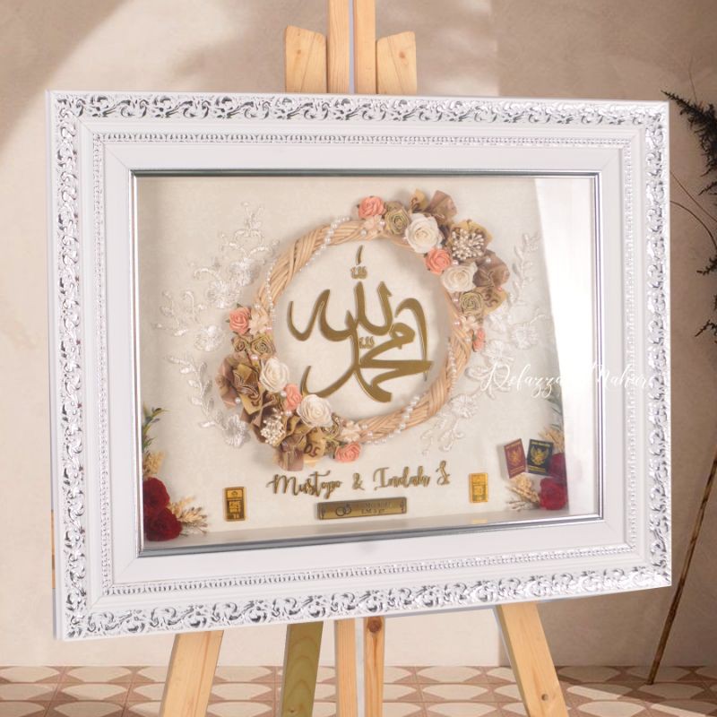 Mahar rotan / mahar akrilik / mahar pernikahan bingkai / mahar murah