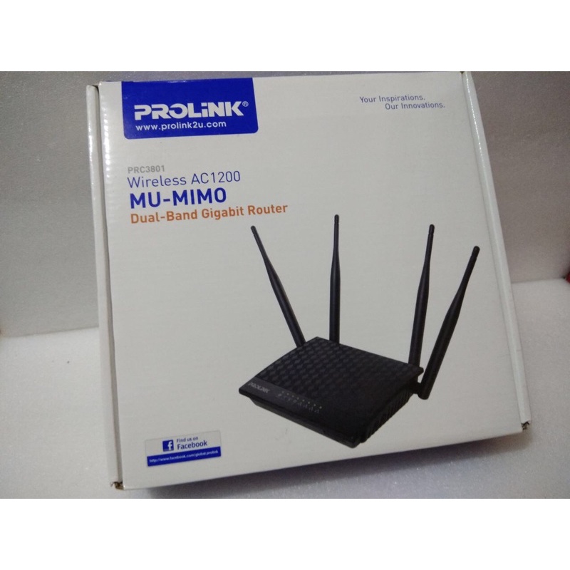 PROLINK Wireless AC1200 MU-MIMO Dual Band Gigabit Router PRC3801