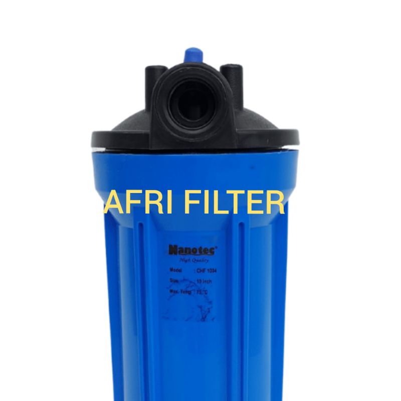 Paket NANO 3 Saringan Filter Air Siap Pakai (Blue 10&quot; drat 3/4&quot; SSC)