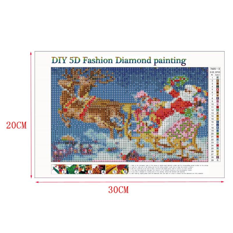 Zzz 4 Pak Lukisan Diamond 5D DIY Gambar Santa Claus Untuk Dekorasi Rumah