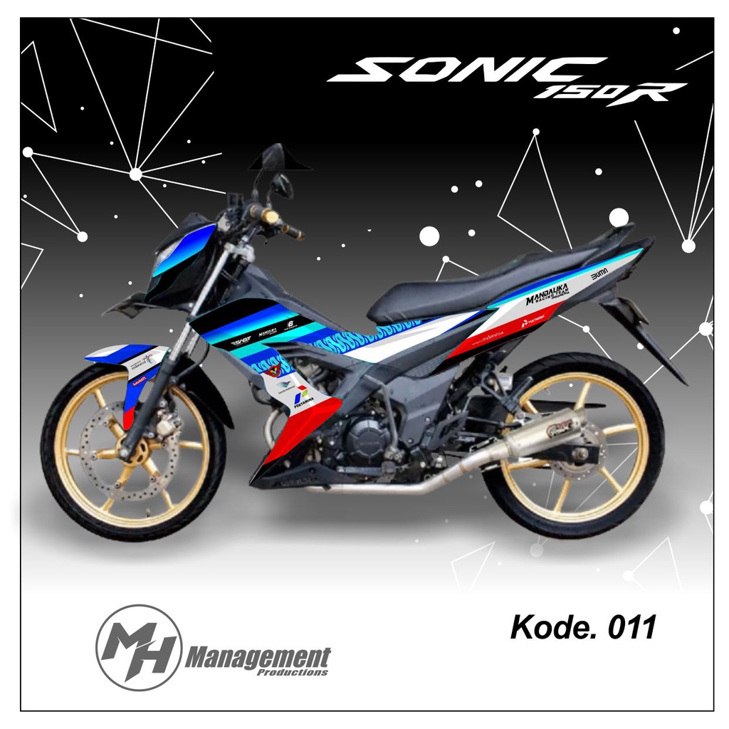 08SONIC DECAL SONIC 150R FULL BODY - VARIASI FULLBODY MOTOR HONDA SONIC 150R (CUSTOM DESAIN) - STRIP