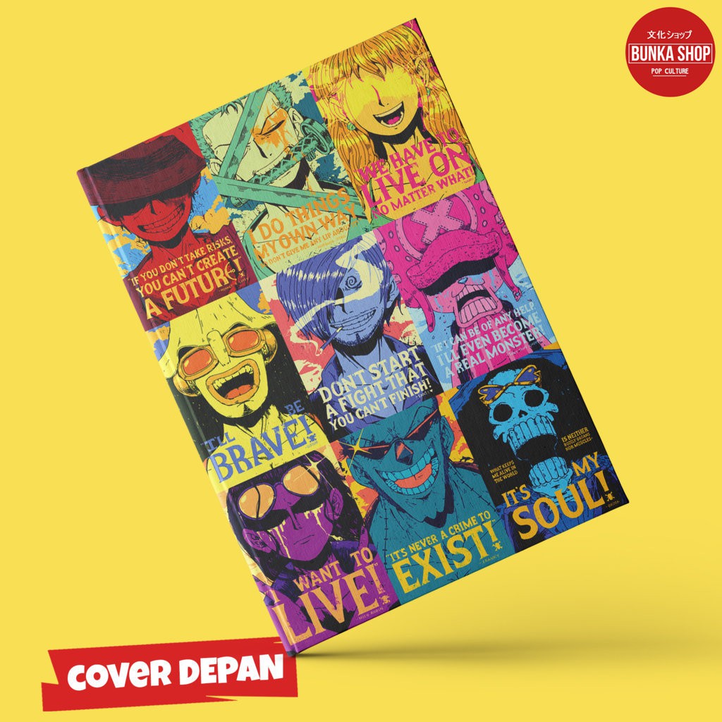

Note Book Hardcover Anime One Piece SHP Crew Ukuran A5 Buku Tulis Catatan Note Agenda Planner Jurnal Notebook Gift Couple