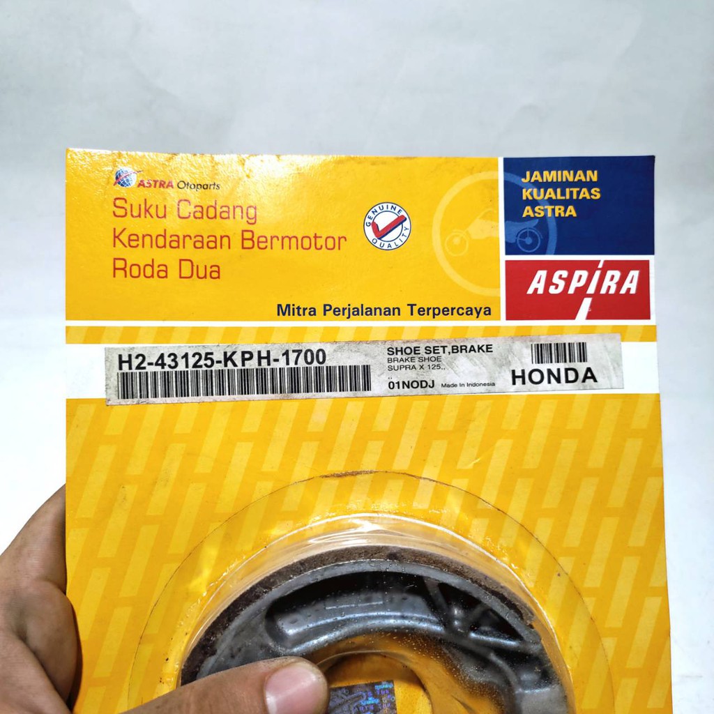 Kampas Rem Belakang Tromol SUPRA X 125 KARISMA REVO BLADE KPH ASLI ORIGINAL ASPIRA