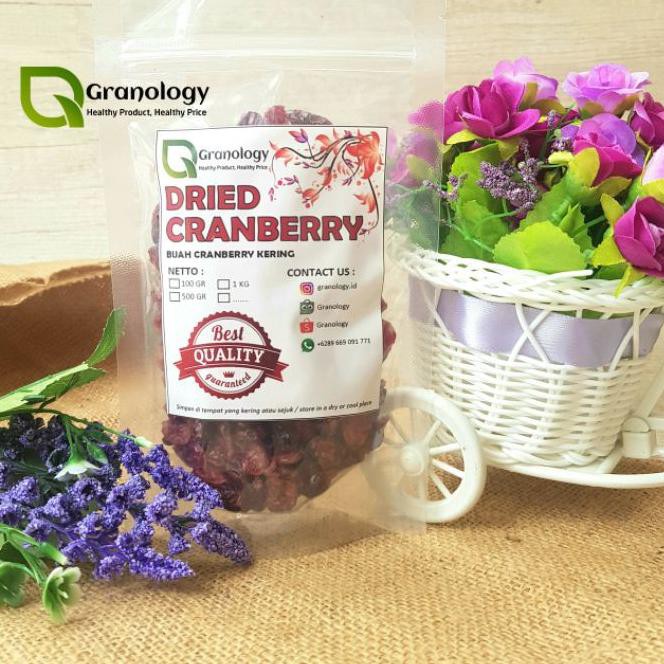 

D0S♙ Cranberry Kering / Dried Cranberry (100 Gram) by Granology Koleksi Terbaru