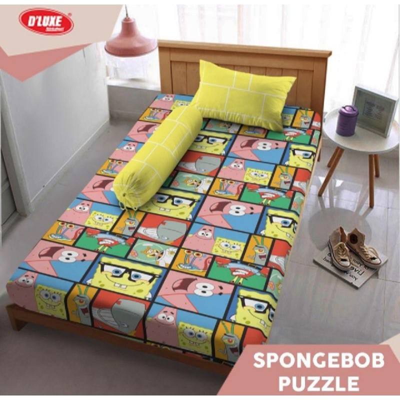 Sprei Deluxe Kintakun 120x200 Single Spongebob Puzzle