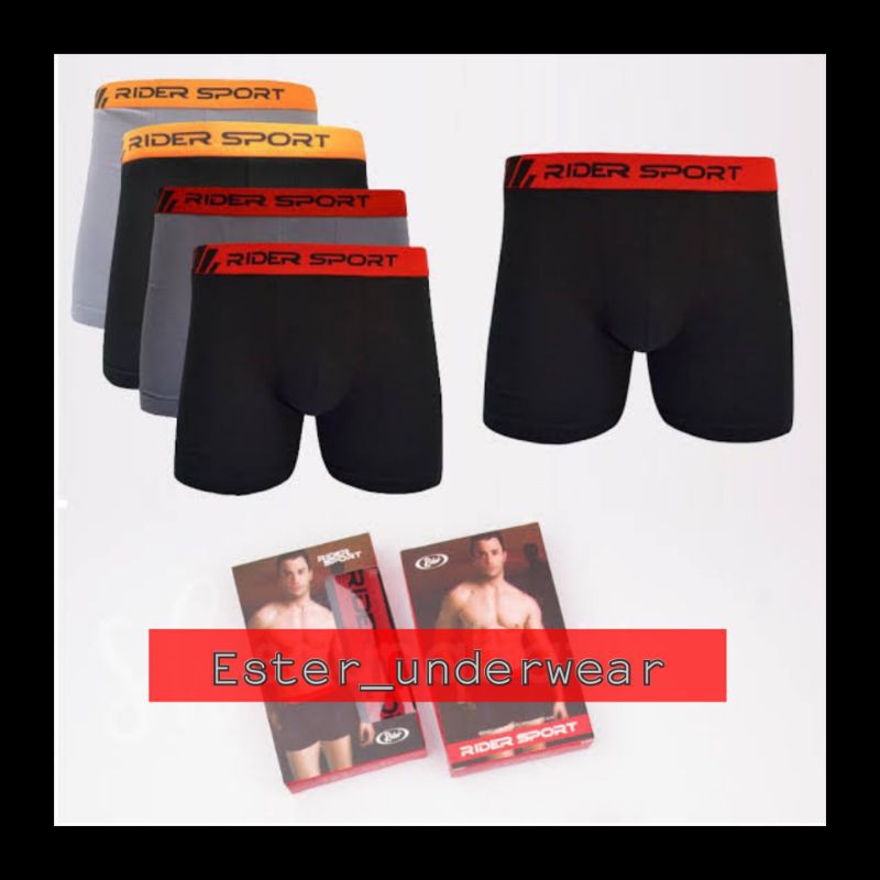 Celana Boxer Pria RIDER SPORT R 763 Isi 1 Pcs