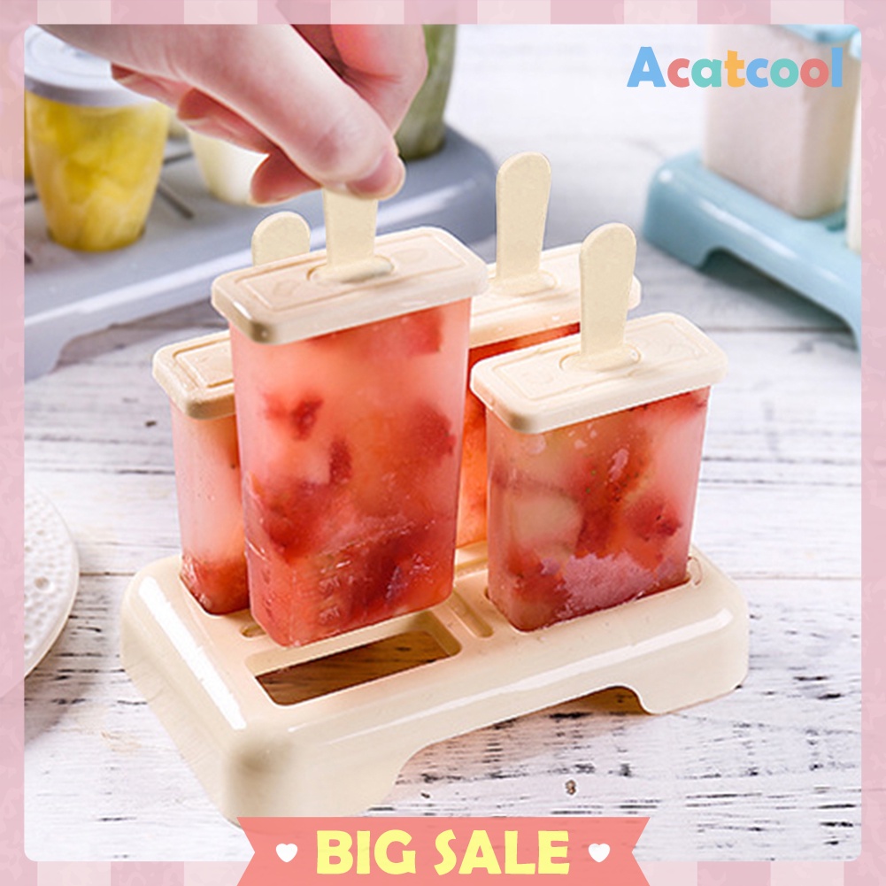 9 Hole Silicone Ice Cream Mould Tray Popsicle Barrel DIY Mold with Stick