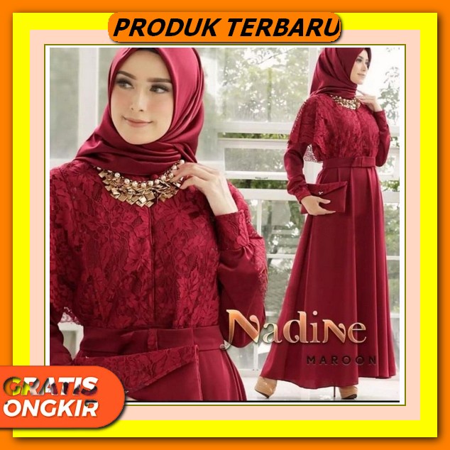 Baju Dress Pesta Wanita Kondangan Moscrepe Tile Dewasa Remaja Terbaru 2022 Kekinian Imlek Natal Kuen