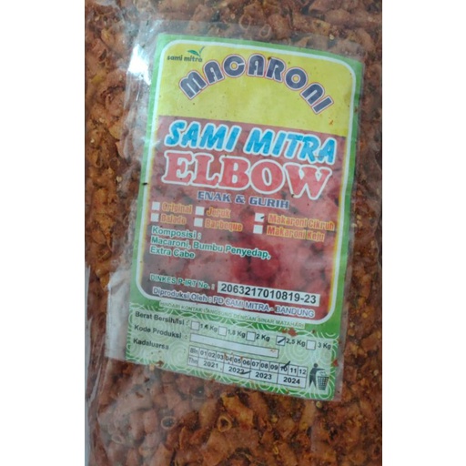 

Makaroni bantet pedas cikruh daun jeruk 1 bal