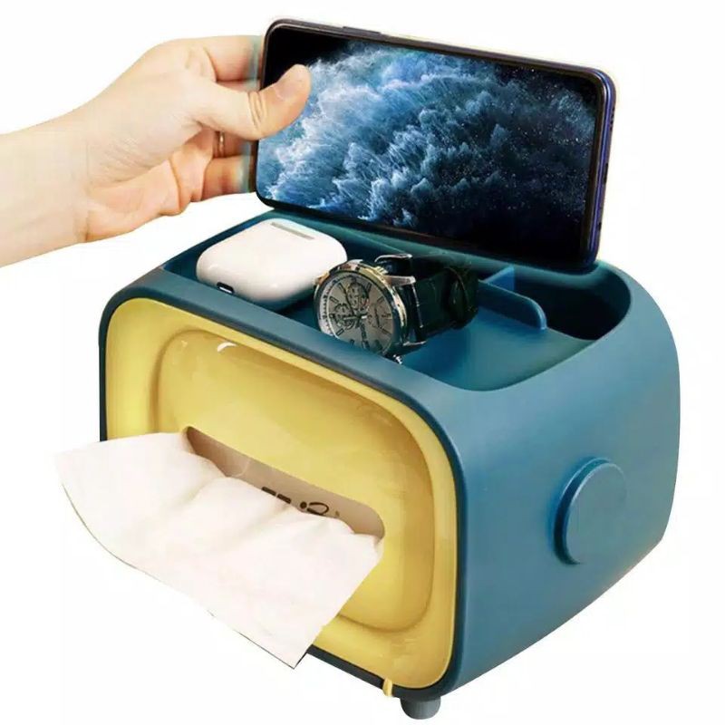 KOTAK TISU MULTI FUNGSI / BOX TISU / TISSUE / PHONE HOLDER/TEMPAT TISU/KOTAK TISU TV