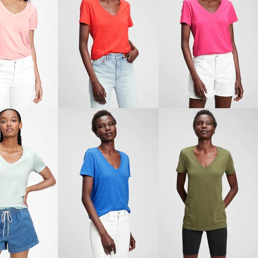 Voucher[LR 013]|Kaos GAP Favorite V-Neck T-Shirt #2