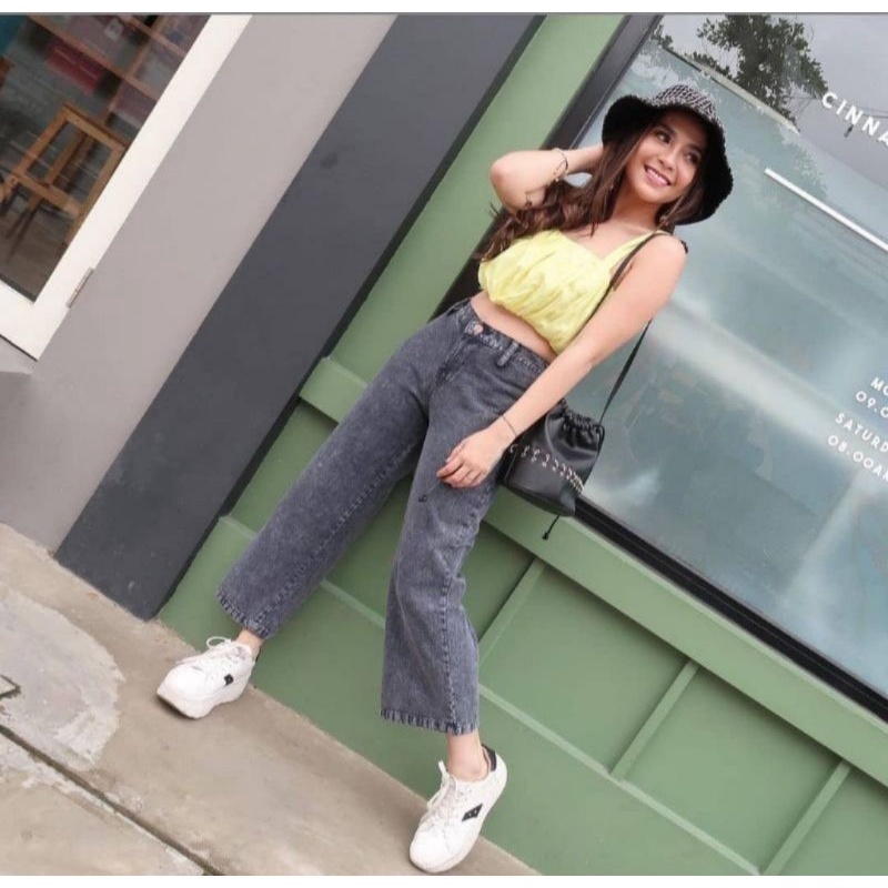 HIGHWAISHT KULOT JEANS WANITA LOOSE / ZOLZA BOYFRIEND KULOT JEANS / JEANS ORI KULOT CLO