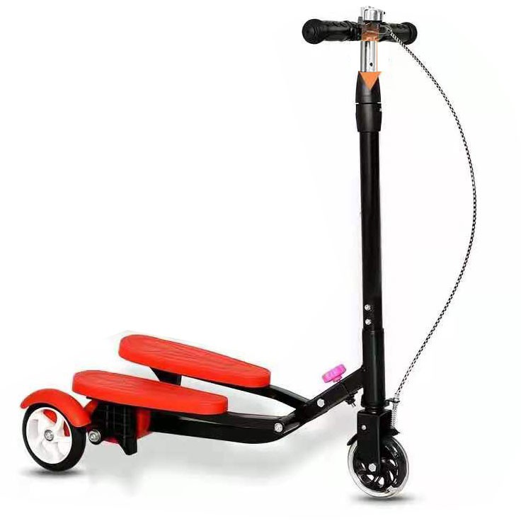 Skuter Anak Injak Genjot Dua Pedal / Mainan Scooter Anak Otoped Dual Pedal-Merah (PVC)