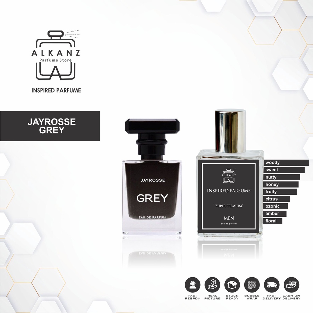Inspired Parfum Pria Jayrosse Grey Parfume Farfum Minyak Wangi Tahan Lama Pria Cowok Laki Laki EDP