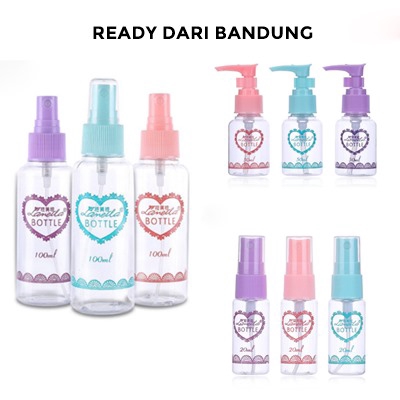 [ Clearance Sale! ] Botol Spray Pump Plastik 20ml 30ml 40ml 50ml 75ml 100ml