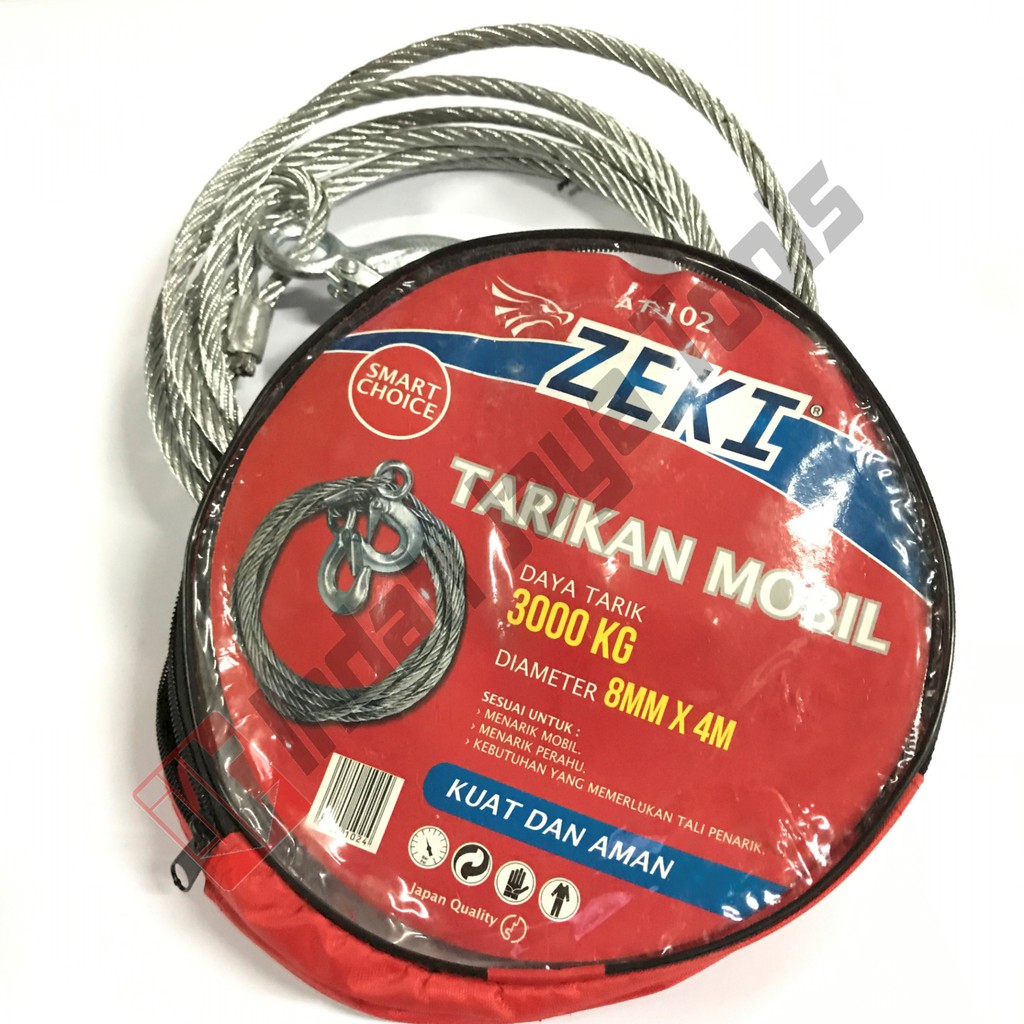 ZEKI Tali Derek Mobil 3 Ton ( 8 mm x 4 meter ) - Tow Rope