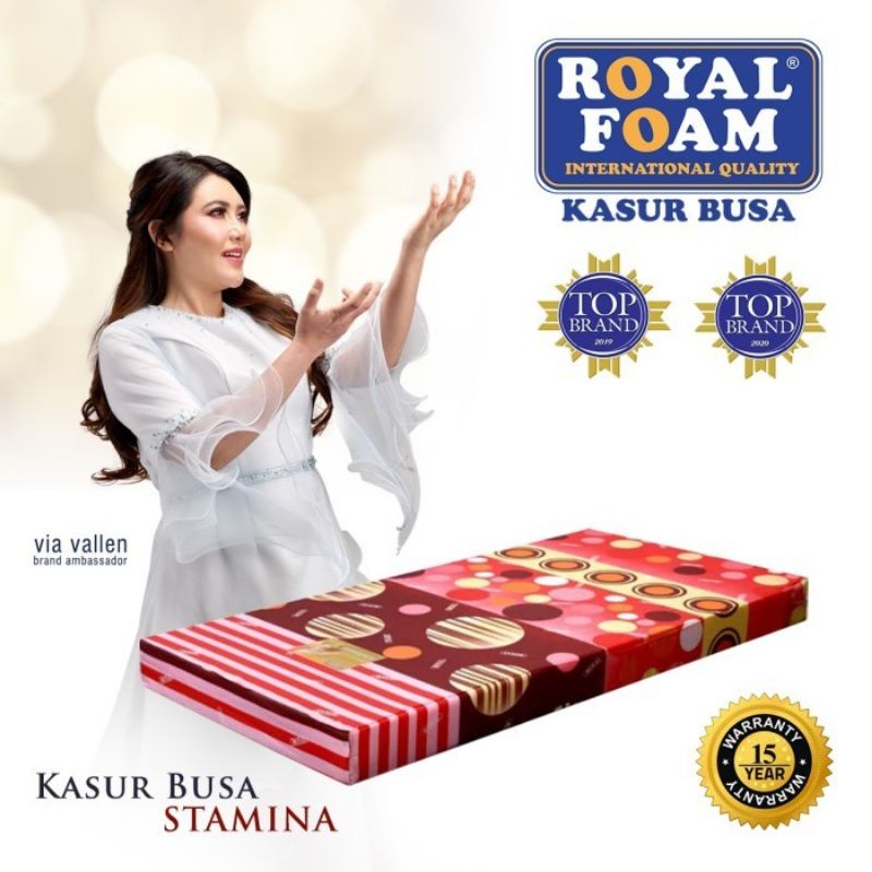 Kasur Busa Royal Foam Pink Stamina Knitting Tebal 20cm Garansi 15 Tahun