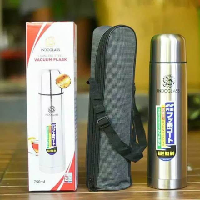 [DEASHOP] TERMOS AIR STAINLESS 1 LITER / 1000 ML PANAS - DINGIN / TERMOS KAPSUL BONUS SARUNG BOTOL