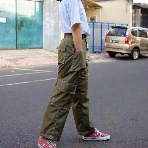 CARGO CHINO PANTS S-XXXXL LIST HITAM, LIST ARMY, LIST NAVY, LIST MAROON UNISEX