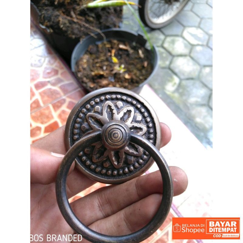 Tarikan pintu gebyok kuningan antik gby 049 - Diamater 6cm Termurah