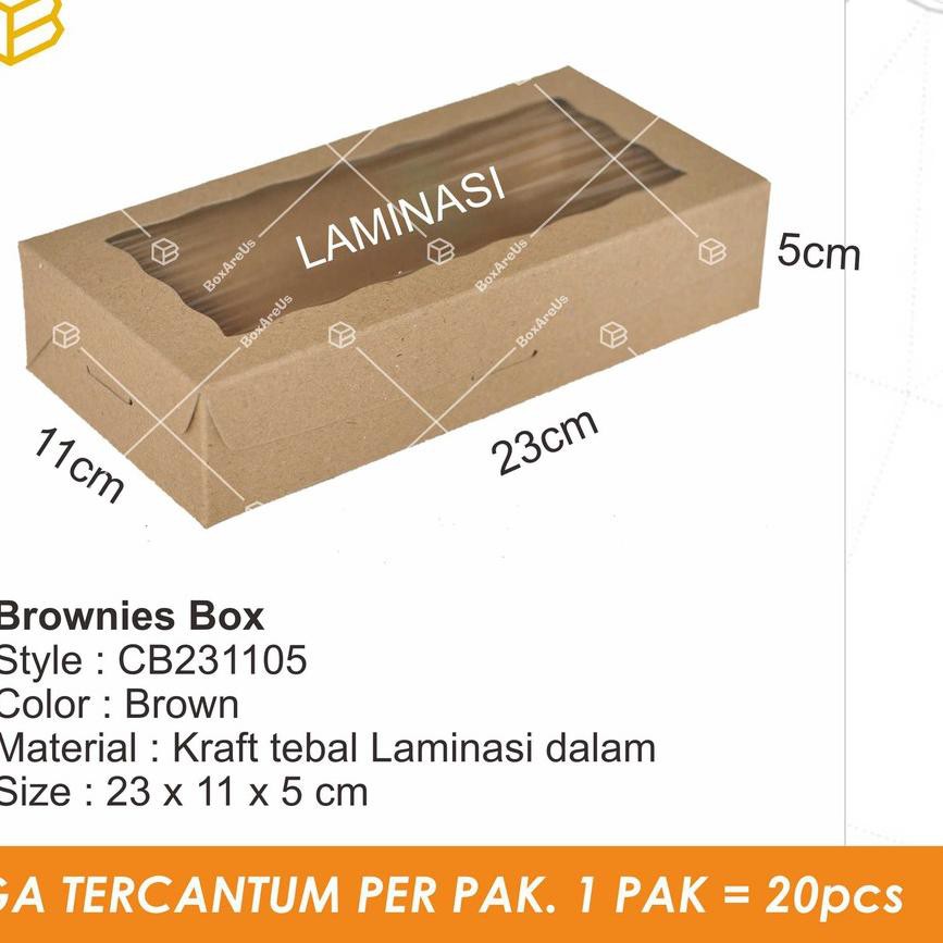 

[TREN BARU] Cake box, Dus kue, Kotak souvenir, Brownies box, Packaging - CB231105 (20pcs) (*꧆▽꧆)
