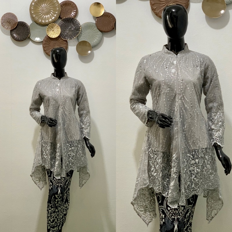 Kebaya busui / kebaya terbaru / kebaya modern / kebaya wisuda / kebaya remaja/kebaya tunangan/saghai-Gray