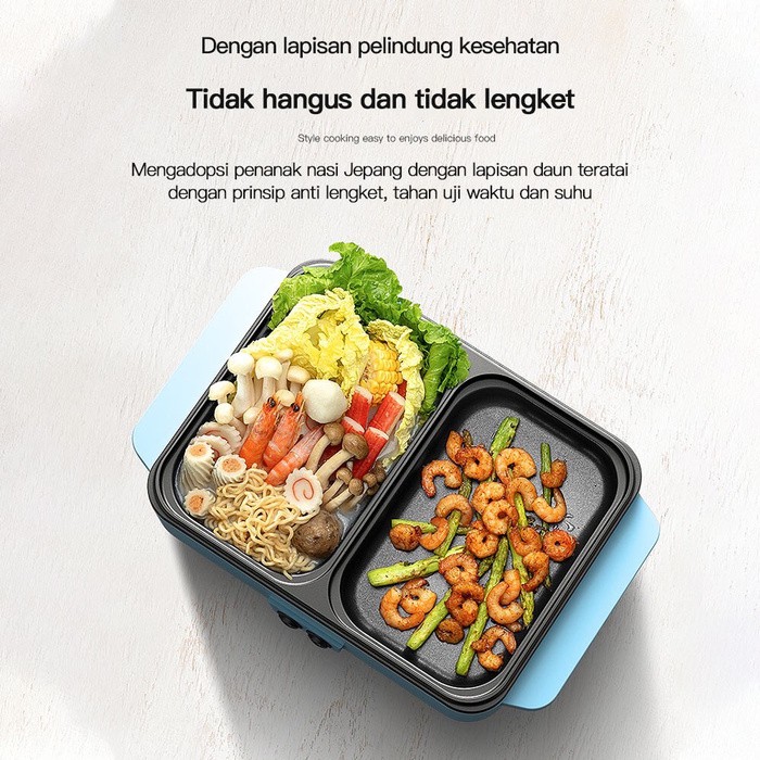 Shabu Panggang dalam satu Unit Steambot &amp; Grill Pan Super hotpot