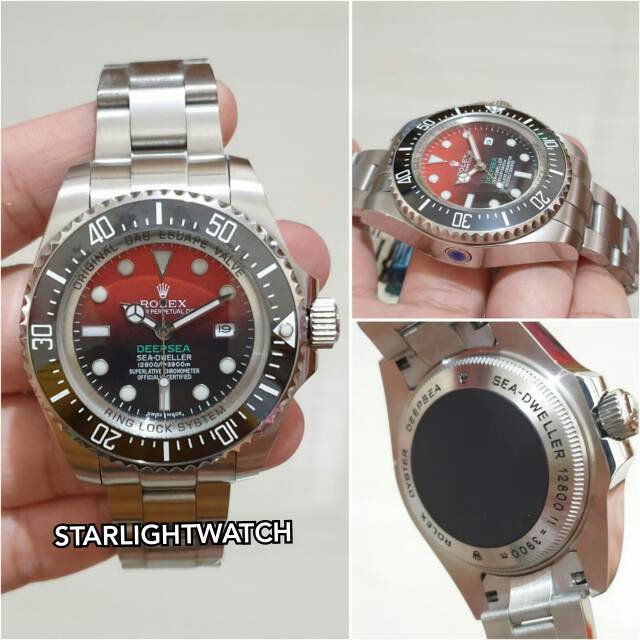 JAM TANGAN PRIA ROLEX DEEPSEA AUTOMATIS STAINLESS STEEL