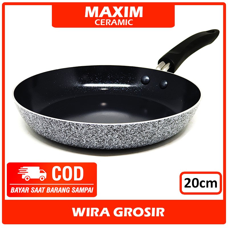 Maxim Frying Pan Keramik Tanpa Minyak 20cm | Wajan Anti Gores