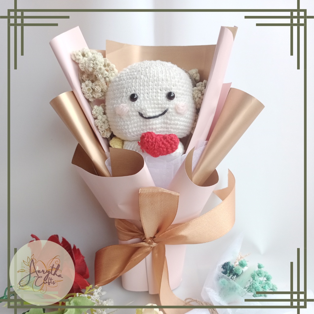 Buket Boneka - Buket Boneka Rajut - Buket Boneka Rajut Pentol