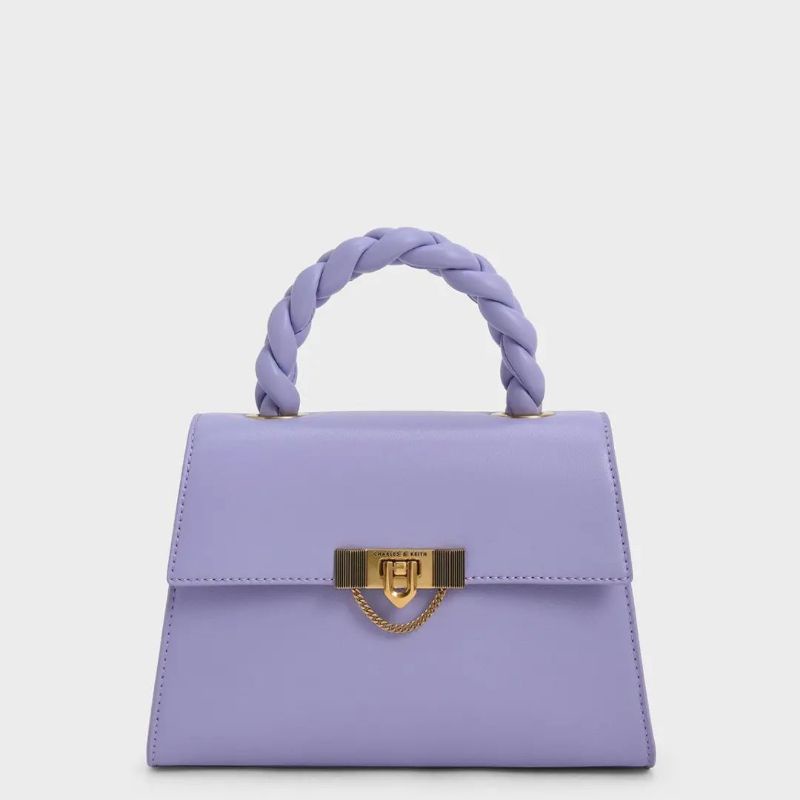 CK Tallulah Braided Handle Trapeze Bag