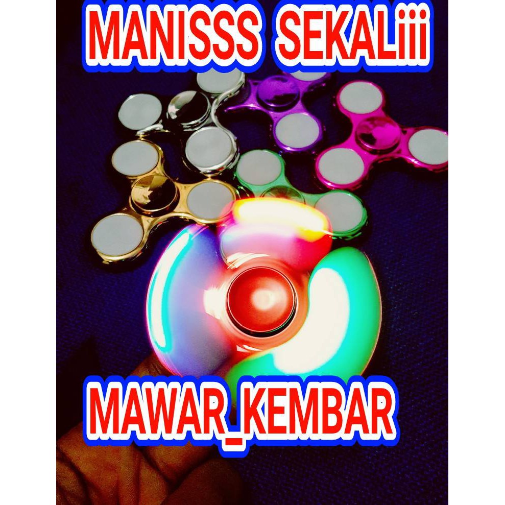 METALIC LAMPU SPINNER METALIK SPINER MAINAN PUTAR PIDGET FIDGETING promo spesial