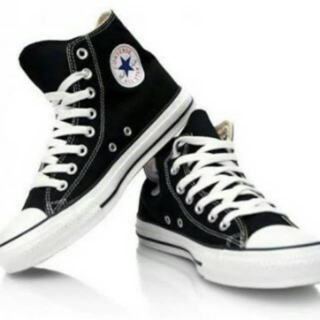 converse all star high tops black and white