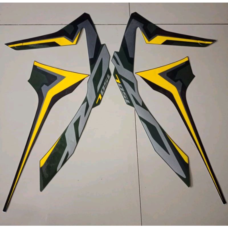 stiker striping Honda crf 150L 2021 hijau botol list body standar