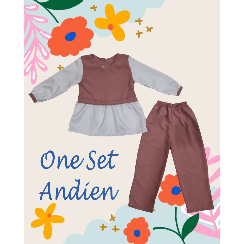 Setelan Baju Anak Perempuan Model Andien 4-6 Tahun