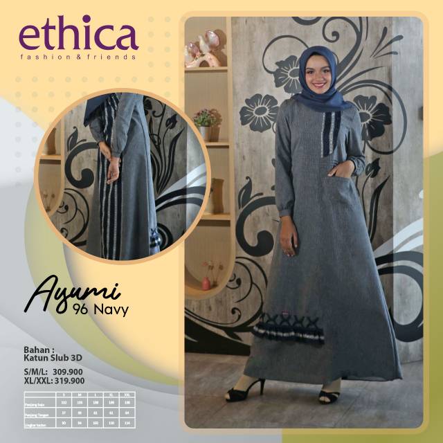 GAMIS AYUMI 96 NAVY  ETHICA