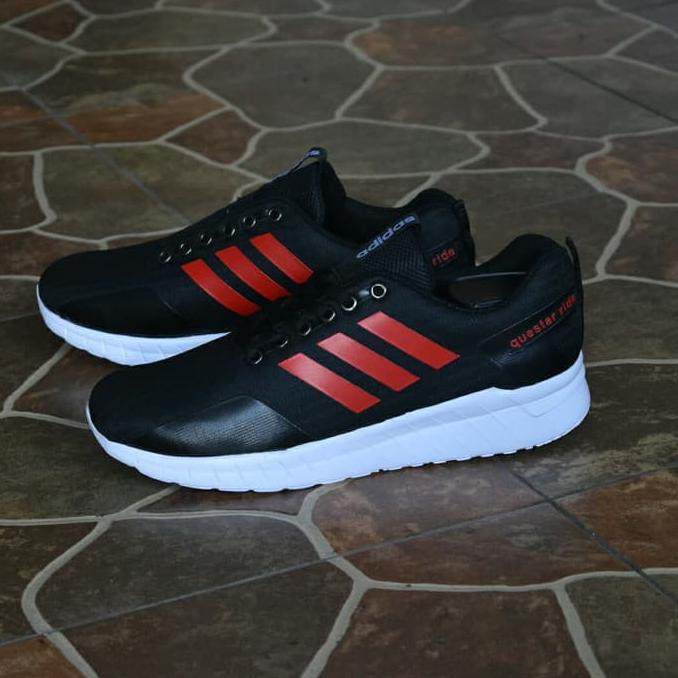Sepatu Sport Pria Adidas Questar Ride Sneakers Running Casual Hitam