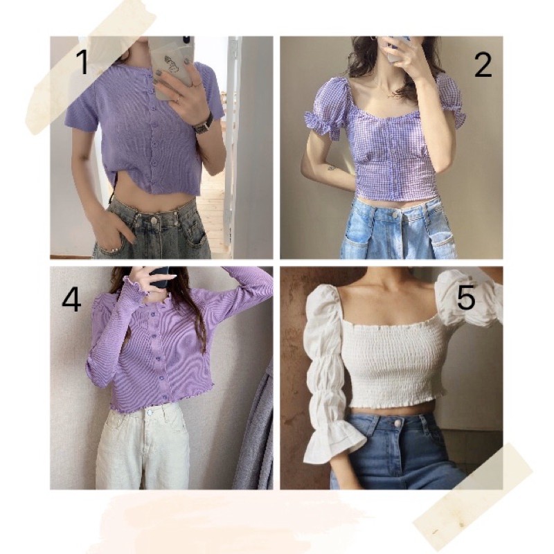 Baju Sabrina Puff Sleeve Top Fashion Wanita knitwear Baju Sabrina Puff Sleeve Top Fashion Wanita knitwear